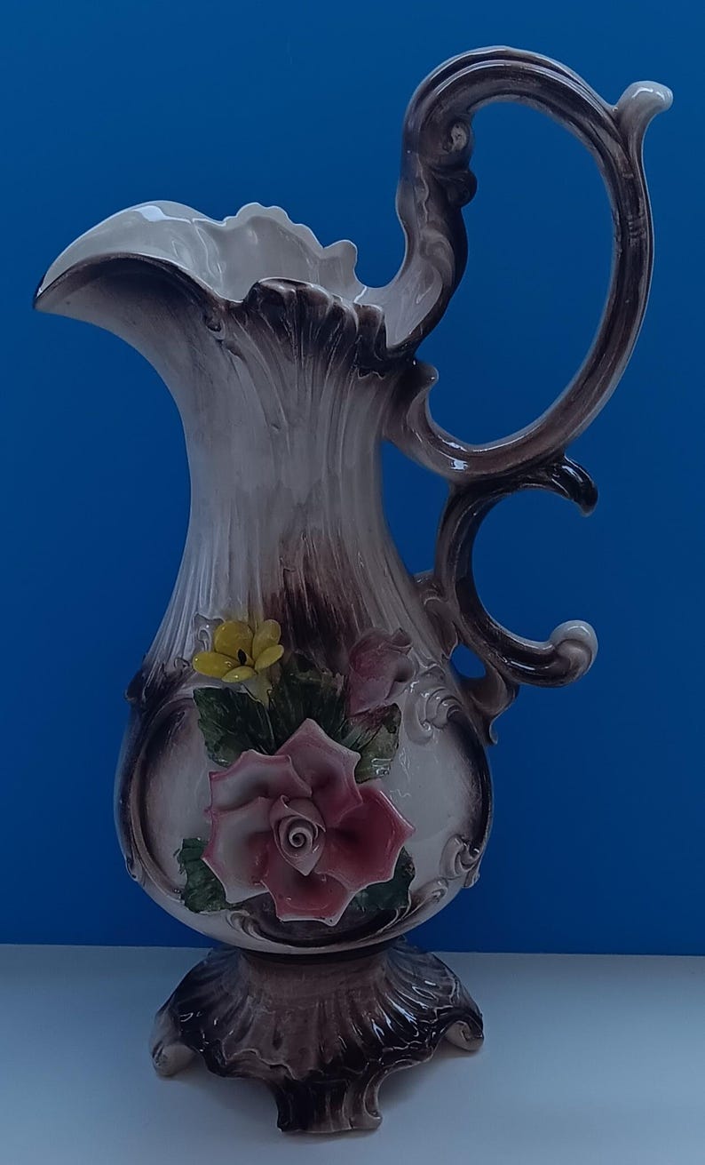 Vintage Capodimonte Porcelain Floral Bowl: Italian Ceramic Decor image 5
