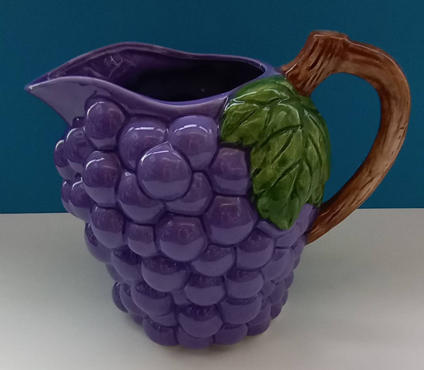 Vintage Ceramic Grape Pitcher By The Cook's Bazaar Taiwan Etsy