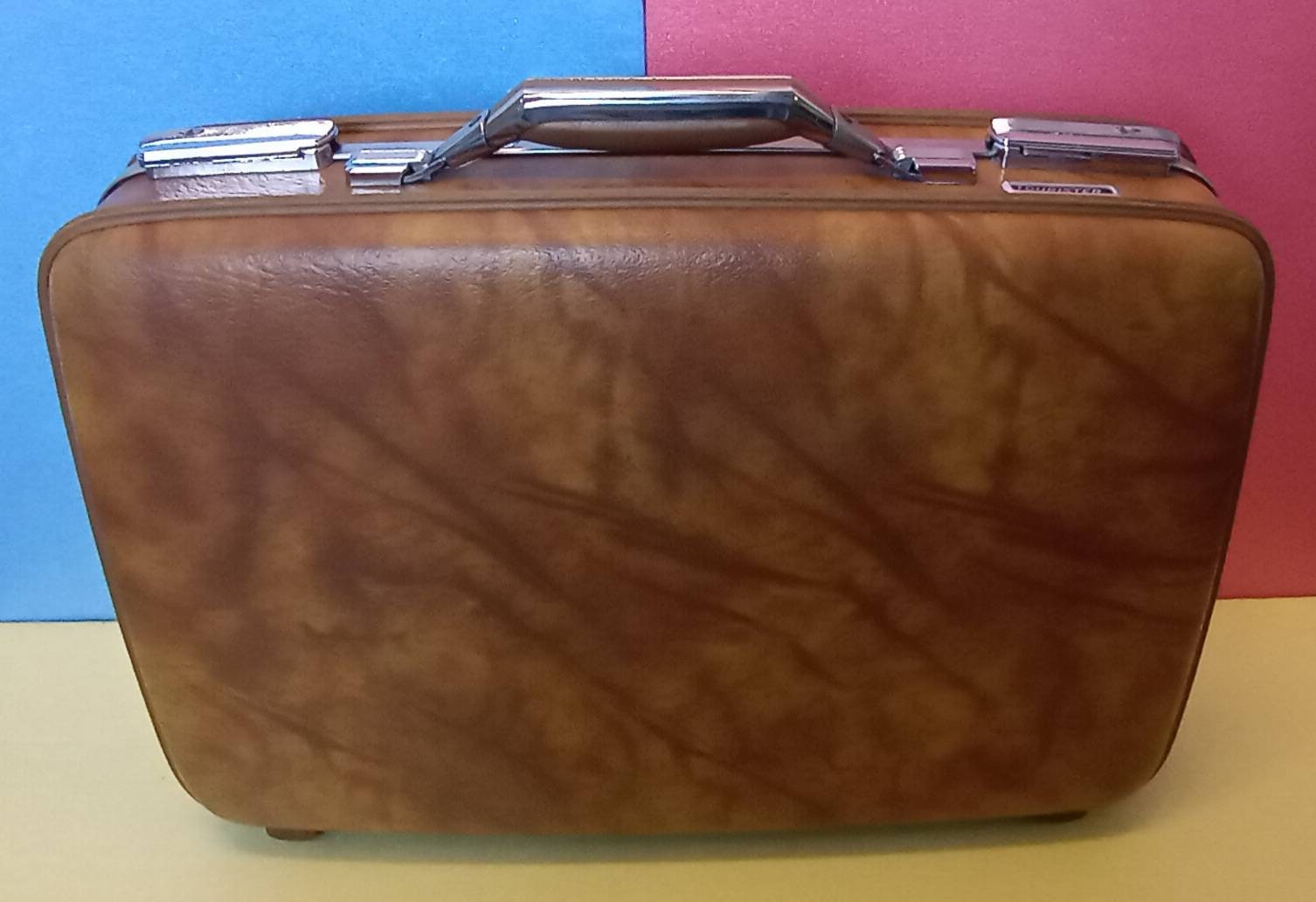 Vintage Brown American Tourister Hard Shell Suitcase Retro | Etsy