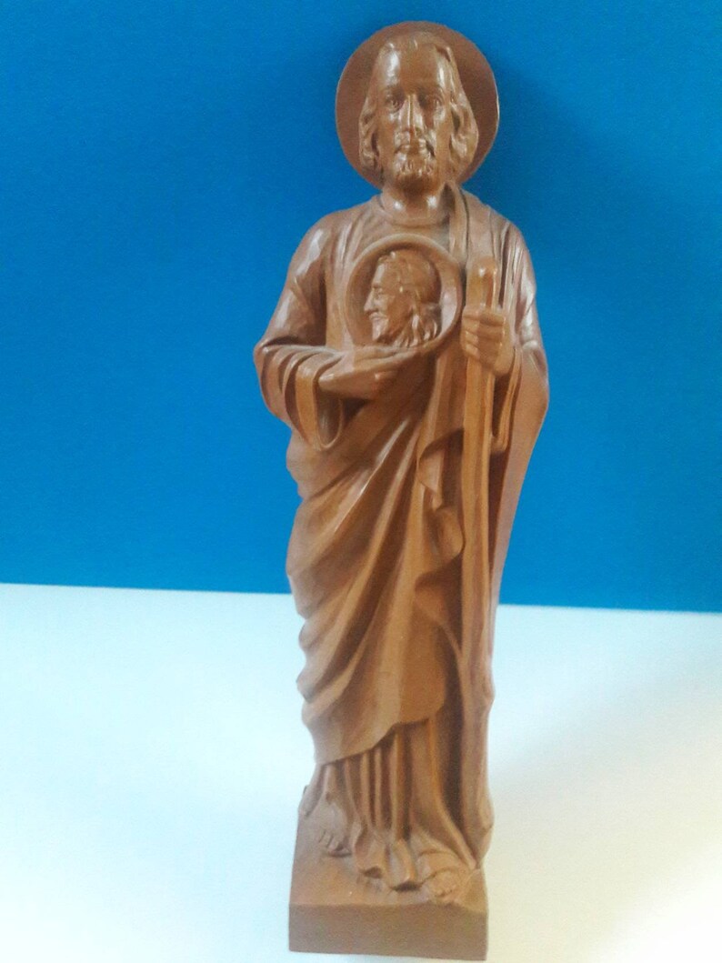 Vintage Hard Plastic Religious Statue Catholic Religious Etsy