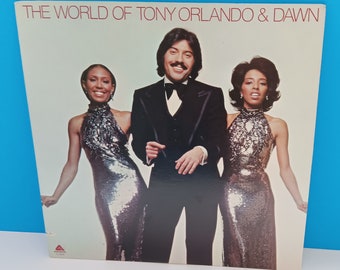 Tony Orlando And Dawn Vintage Double Vinyl LP "The World Of Tony Orlando And Dawn," Vintage Vinyl Records Tony Orlando 1976 By Arista.