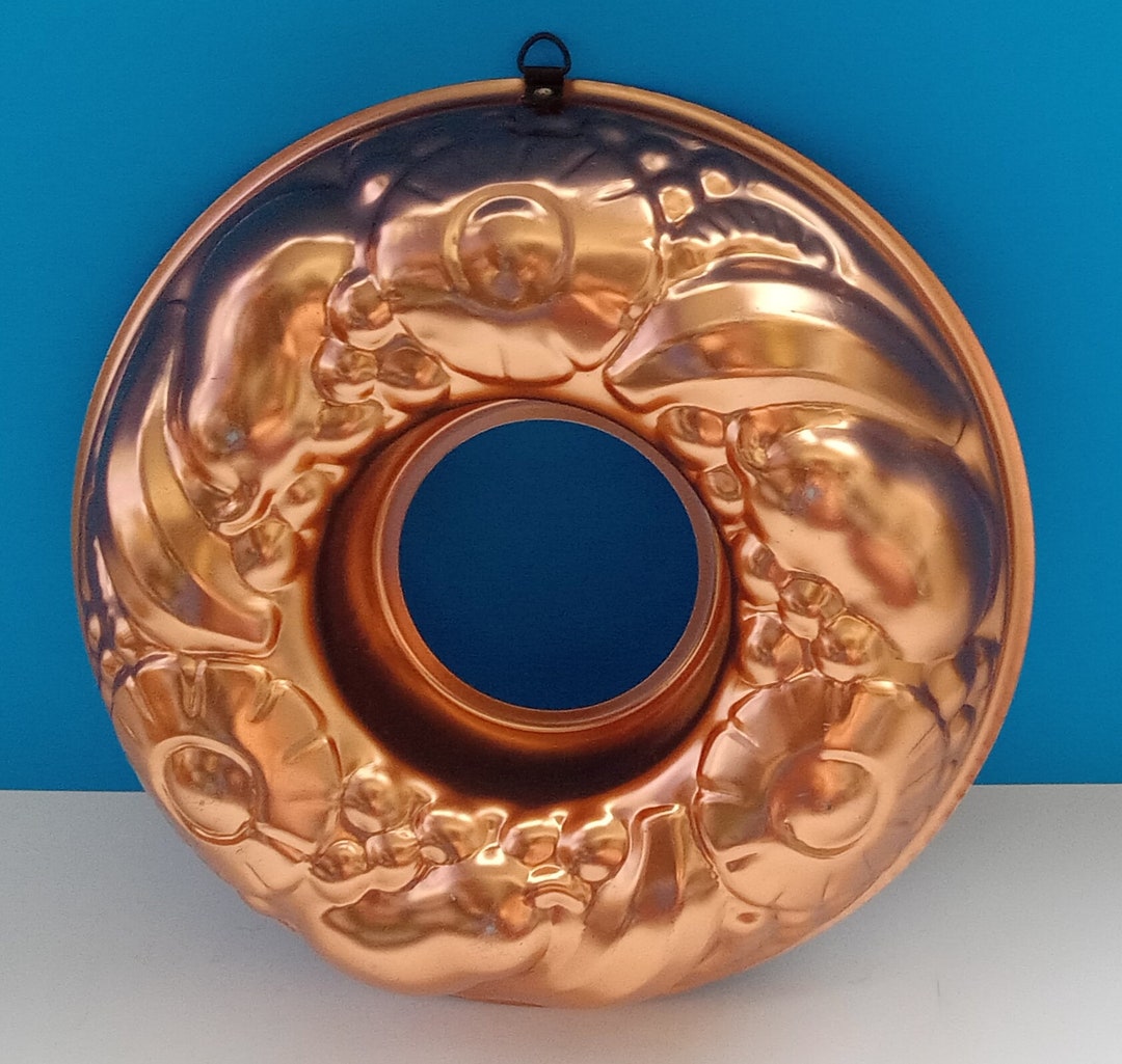 Vintage Copper Fruit/flowers Jello Ring Mold, Five Cup Copper Jello Mold, Retro Jello Mold. Etsy