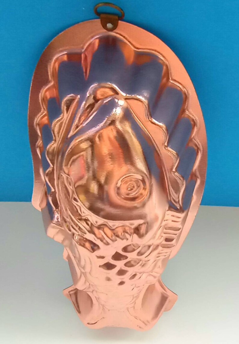 Vintage Copper Fish Jello Mold Copper Jello Mold Vintage Etsy