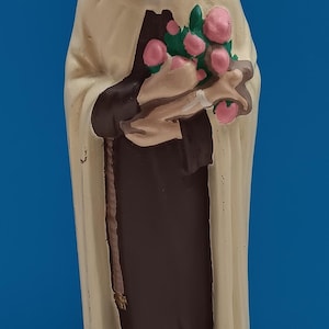Vintage  Ceramic Saint Therese Of Lisieux Statue, Vintage Saint Therese The Little Flower Figure.
