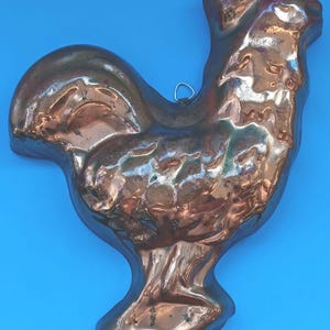 Large Vintage Copper Rooster Jello Mold, Retro 1970s Jello Mold, Vintage Country  Kitchen, Rooster Jello Mold.
