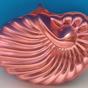 Vintage Kupfer Jello Form, Vintage Jello Form, Sechs Cup Jello Form, Vintage Shell Jello Form.