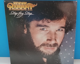 Eddie Rabbitt Vintage Vinyl Record Album "Step By Step,"  Vintage Vinyl LP 1981 Eddie Rabbitt By Elektra/Asylum Records.