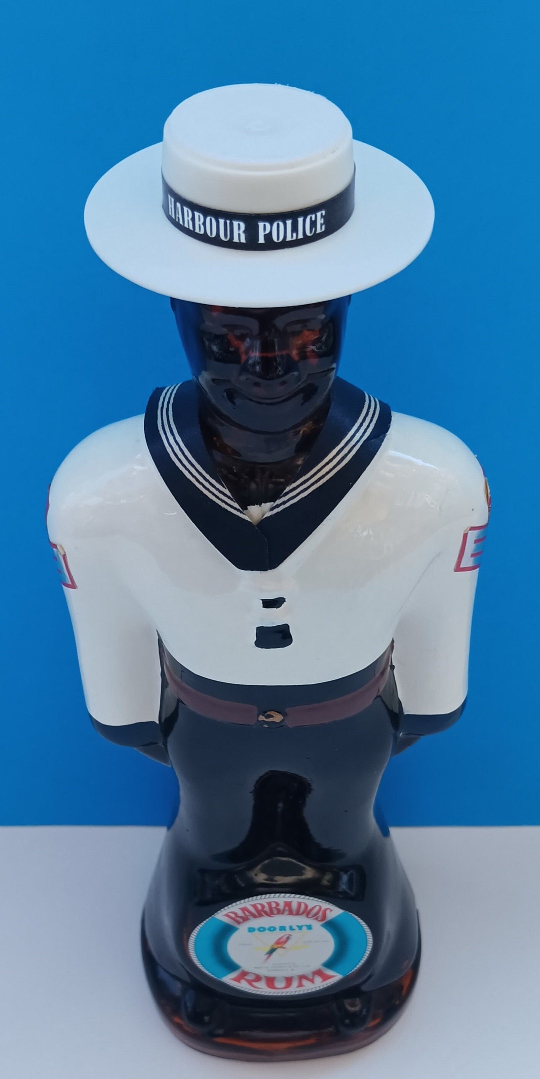 Vintage Glass Barbados Doorly's Rum Harbour Policeman Etsy
