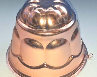 Vintage Bell Shaped Copper Jello Mold/Cake Mold, Vintage Jello Mold.