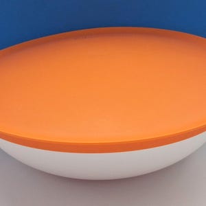 Tazón para servir Tupperware Radiance naranja/blanco, tazón Tupperware Radiance n.° 6215A-1.