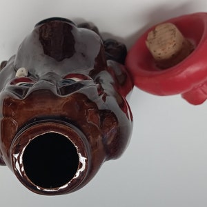 Vintage Enesco Ceramic Crying Basset Hound Dog Liquor Decanter With Cork Top, Mid Century Novelty Dog Decanter. image 7