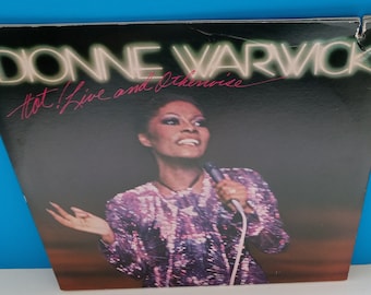 Dionne Warwick Vintage Double Vinyl LP "Hot! Live And Otherwise," Vintage Vinyl Double Album 1981 Dionne Warwick By Arista Records.