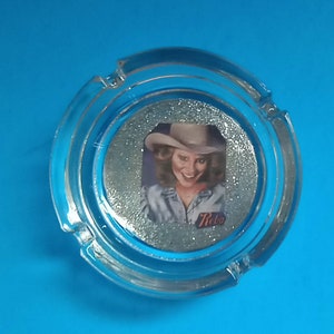 Handmade Reba McEntire Glass Ashtray: Country Music Icon