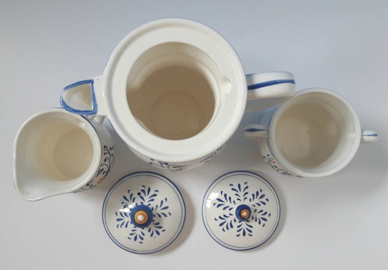 Sugar Bowl And Creamer Mid Century China Vintage Royal Sealy Japan Coffee Pot Retro Serving. Heritage Collection By Royal Sealy
