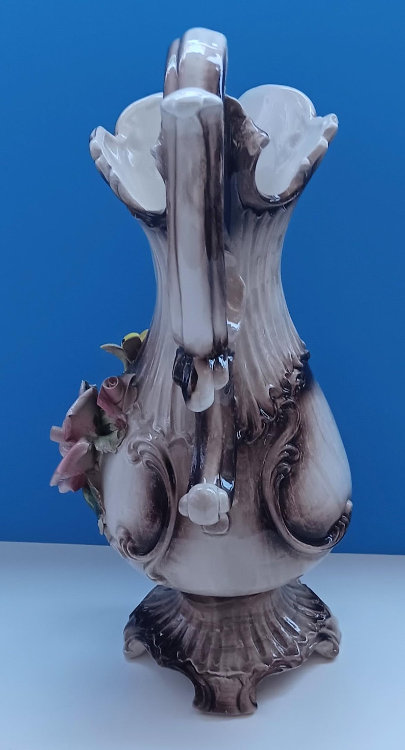 Vintage Capodimonte Porcelain Floral Bowl: Italian Ceramic Decor image 10