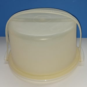 Porta tartas redondo Tupperware vintage con asa, porta tartas Tupperware retro n.° 684-5.