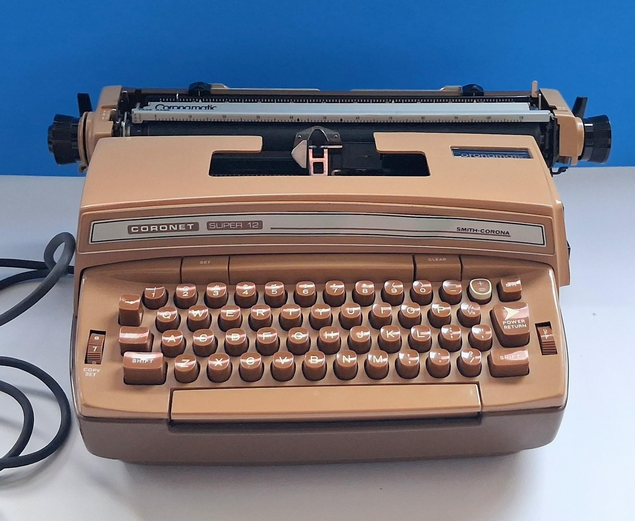 Vintage Smith Corona Coronet Super 12 Portable Electric Typewtiter