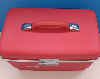 Vintage 1960s Red Sears Forecast Train Case With Mirror - Etsy