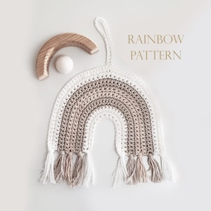 PDF Rainbow Crochet Pattern, Easy DIY Moose n Wren Crochet Pattern, Digital Rainbow Pattern, Beginner PDF Crochet Rainbow, Instant Download