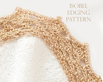 Crochet PATTERN, Crochet Bedge PDF, Téléchargement numérique, Isobel Crochet Pattern, Heirloom Lace Pattern, Baby Wrap Bedge PDF, Téléchargement immédiat