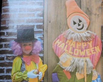 Trick N Treat Banner Halloween Bags Scarecrow Wallhanging Windsock Accessories Holiday Decoration Home Decor Butterick 5877 Sewing Pattern