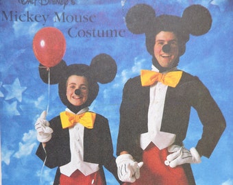 Mickey Mouse Walt Disney Character Costume Halloween Stage Play Simplicity 7729 Pattern Child's Sz. Medium 6 - 8