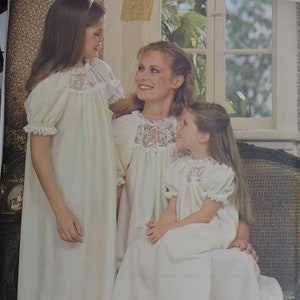 Girls to Misses Loose Fit Nightgown Night Wear Uncut Butterick 3430 Sewing Pattern Sizes 8 - 18  FREE Mail to Canada and US
