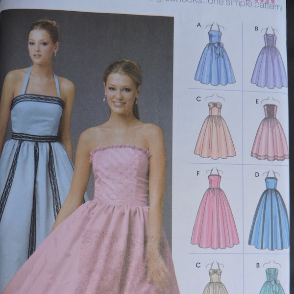 Graduation Party Grad Dress Varied Lengths Styles Wright Designed Karen Z Simplicity 5185 Pattern Sizes 12 - 18 FREE US & Canada Delivery