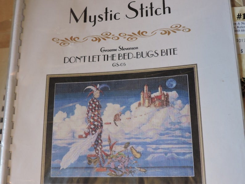 Graeme Stevenson Design Mystic Stitch Don't Let The Bed Bugs Bite Chart Cross Stitch Cross Stitch Needlework GS 05 Pattern image 1