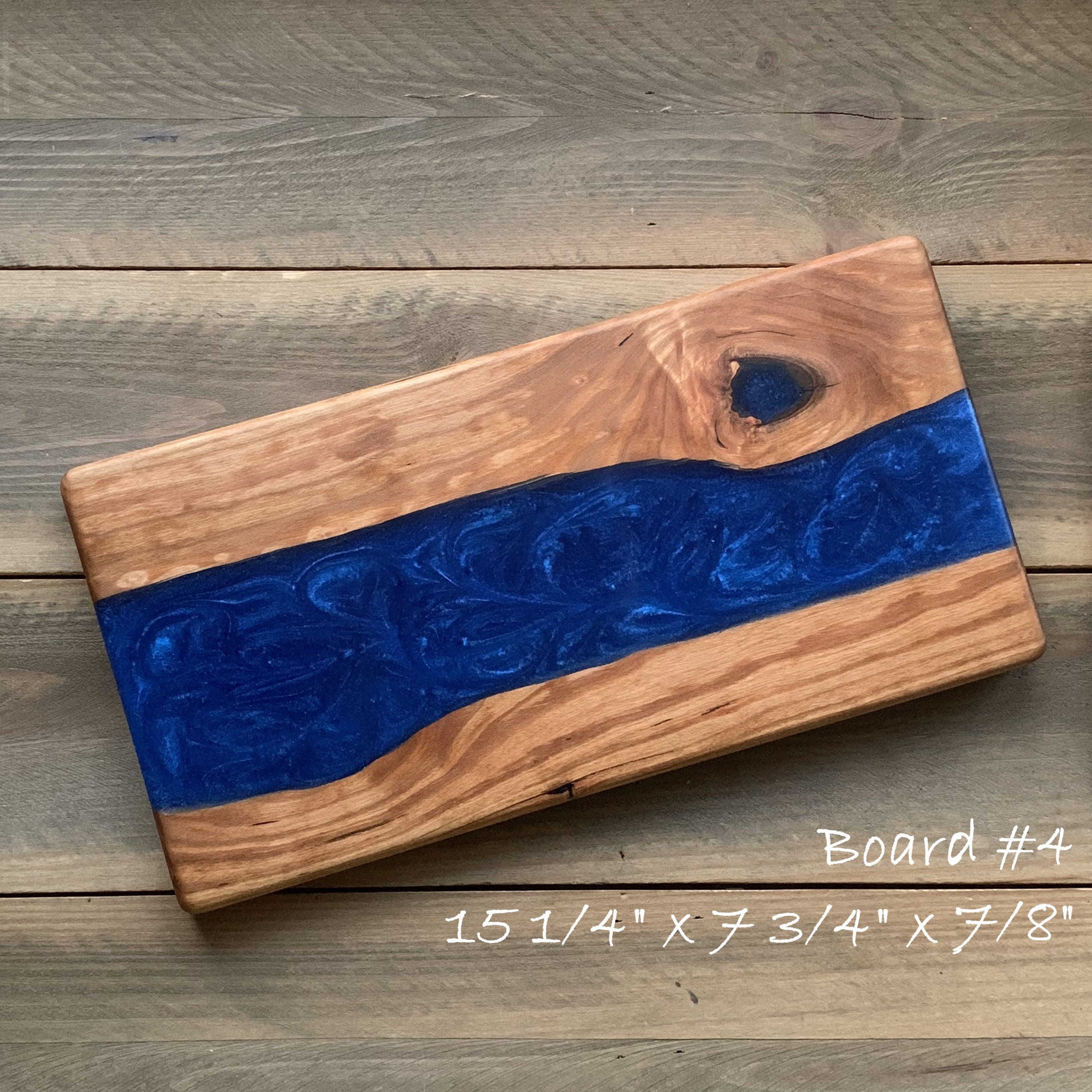 Epoxy Resin Board, Handcrafted River Board, White Cutting Board, 300 X 250  X 18mm 11.89.80.7 Inch 