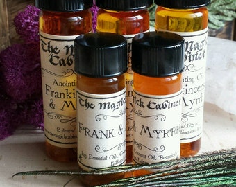 Frankincense and Myrrh Oil, Anointing and Ritual Oil, Witchcraft and Wicca, Witchcrafted Apothecary to aid with Magical Intention and Energy