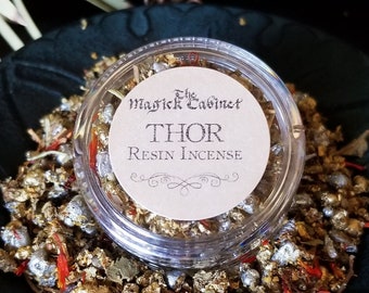 THOR God of Thunder Resin Incense Blend Sample Size to Remove Boundaries, Norse God Viking Inspired Incense for your Rituals & Magick