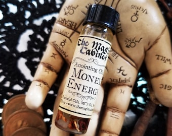 Money Energy Oil, Money Drawing Ritual Oil for Witchcraft and Wicca, Witchcrafted Apothecary to aid with Magical Intention and Energy