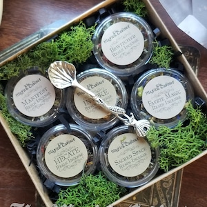 Spiritual Resin Incense Kit With tiny spoon, 6 incense blends & instructions, Withcraft Supply