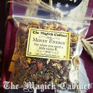 Money Energy Herb Mix, Prosperity Vibe Herbs for Witches, Herbal Witchcraft Supply, Wicca Supplies, Magick Herbs and Natural Incense