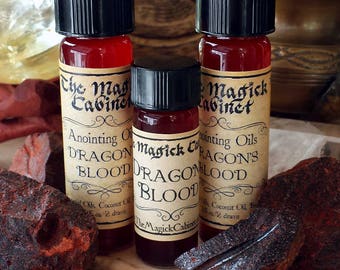 Dragons Blood Oil, Ritual Oils for Witchcraft and Wicca Supplies, Anointing Oils, Dragons Blood Perfume or Liquid Incense, Aroma Magick