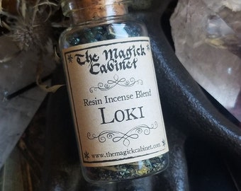 LOKI the God of Mischief Resin Incense Blend a Dual purpose incense used for Blessings and Hexing depending on your intentions Viking Magick