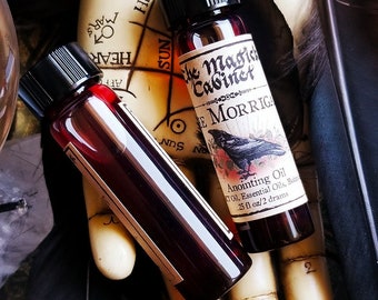 The Morrigan Ritual Oil - To Invoke and Honor the Phantom Queen of the Dead, Great Raven Queen and Triple Deity, Witchcraft Occult Supply