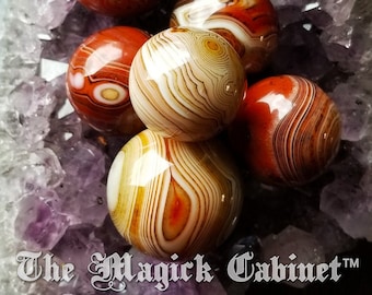 Evil Eye Botswana Agate Marble the stone of Gentle Transformation and Success, Banded Agate, Metaphysical Witch Crystals, Crystal Magick