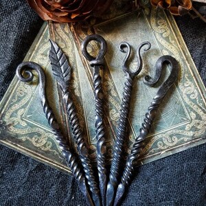 Twisted Hand Forged Fancy Iron Candle Scribe, Witches hand forged iron scribe expertly crafted and unique, Witch Gifts