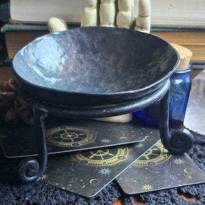 Offering Bowl Hand Hammered Iron Incense Burner, Altar Tool, Sixth Anniversary Gifts