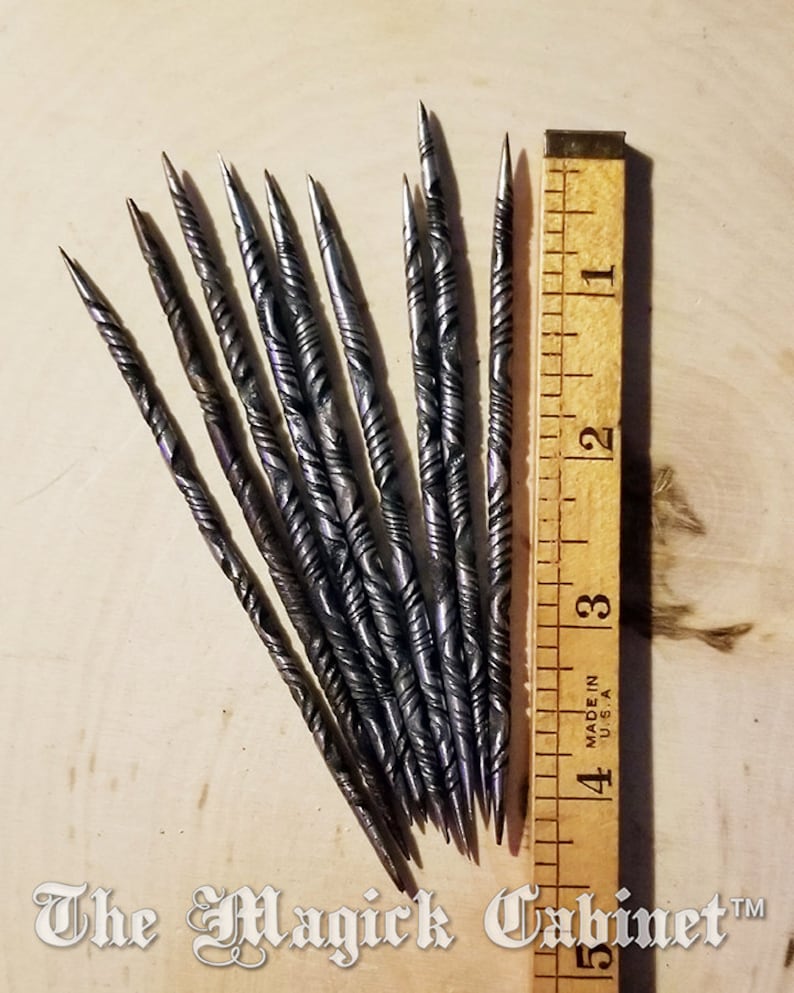 Iron Candle Scribe, Hand forged from Iron Nails, Old World Witchcraft Supplies for the Modern Witch, Occult and Pagan Supply, Witch Gifts image 4