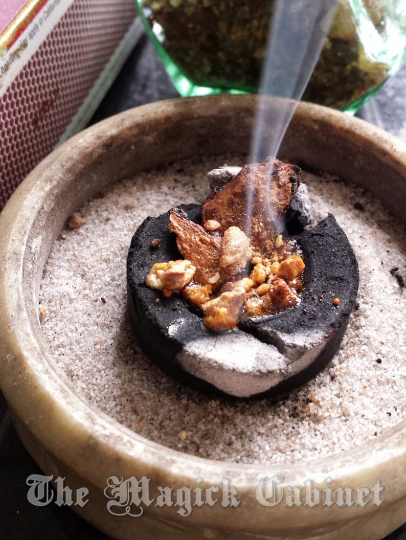 Spiritual Resin Incense Kit complete with tiny spoon and Etsy