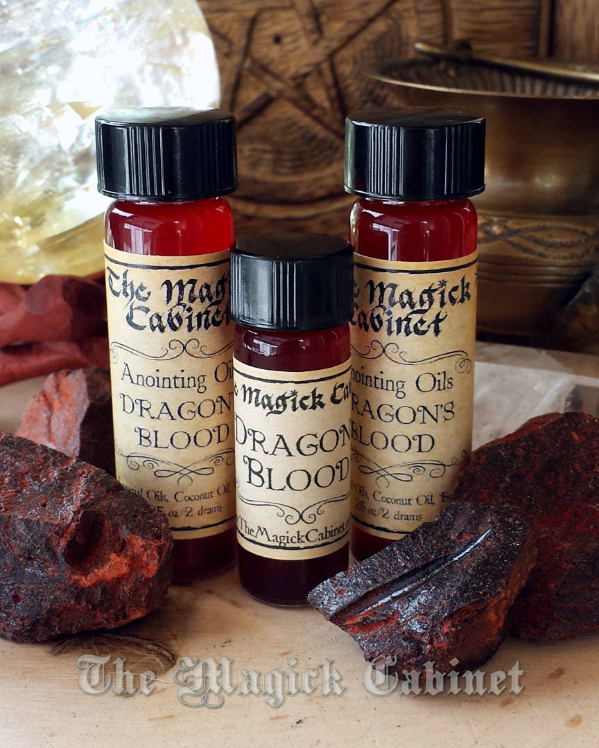 Dragons Blood Oil, Ritual Oils for Witchcraft and Wicca Supplies, Ano…