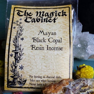 Black Mayan Copal, Natural Resin Incense for Clearing Rituals and Aromatherapy, Wicca Magick and Witchcraft Supplies, Pagan Occult Heathen image 4