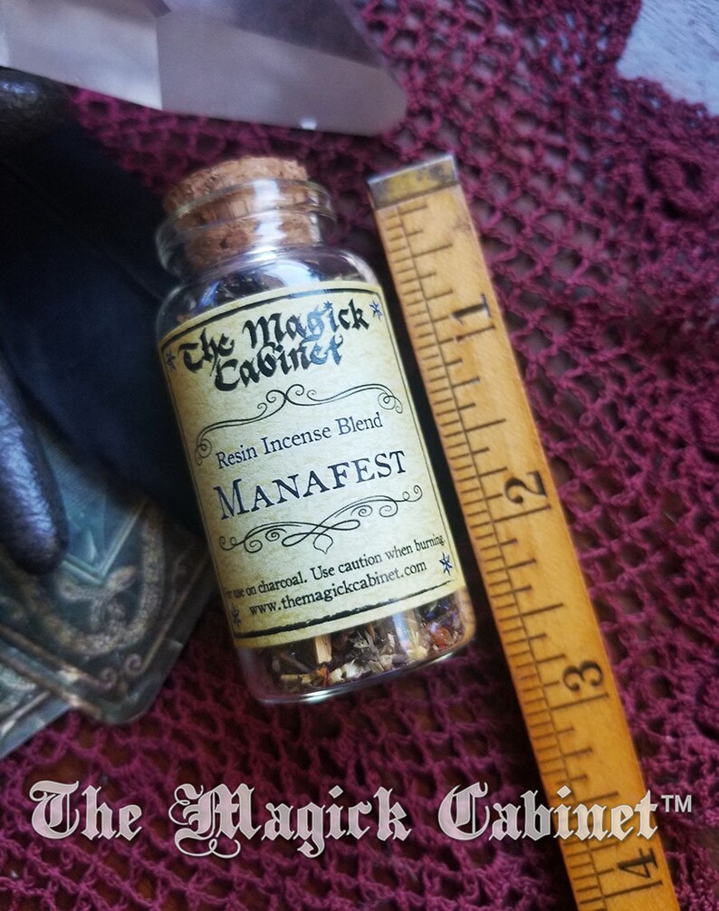 Manifest Incense for use in Manifesting Rituals, Witchcraft and Wicca Supplies, Handmade Natural Loose Resin Incense, Magical Aromatherapy image 4