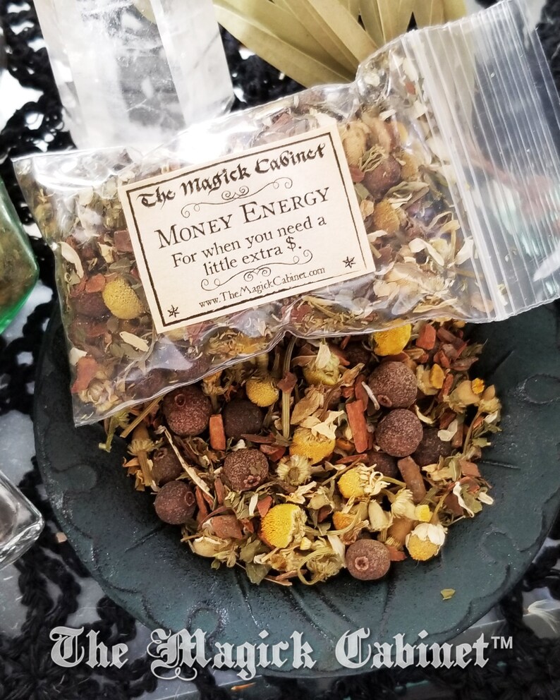 Money Energy Herbal Mix Money Drawing Herbs for Witches Etsy