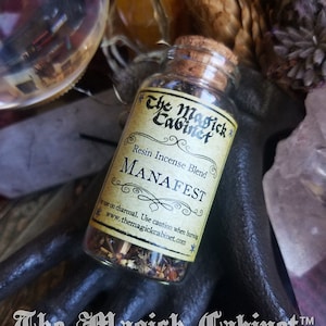 Manifest Incense for use in Manifesting Rituals, Witchcraft and Wicca Supplies, Handmade Natural Loose Resin Incense, Magical Aromatherapy image 1