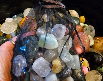 Treasure Trove of Crystals! This collection features over a pound of stunning, polished stones, perfect for igniting your crystal journey
