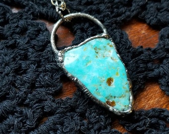 Real Mexican Turquoise Pendant a Stone for Kindness, Forgiveness and Compassion, Handmade Magical Jewelry, Great Gift For Her and Him